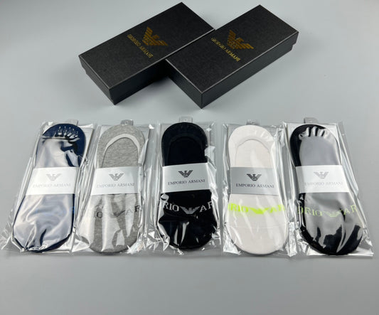 Emporio Armani Black White Grey Packaged Mix No-Show Socks, image 1