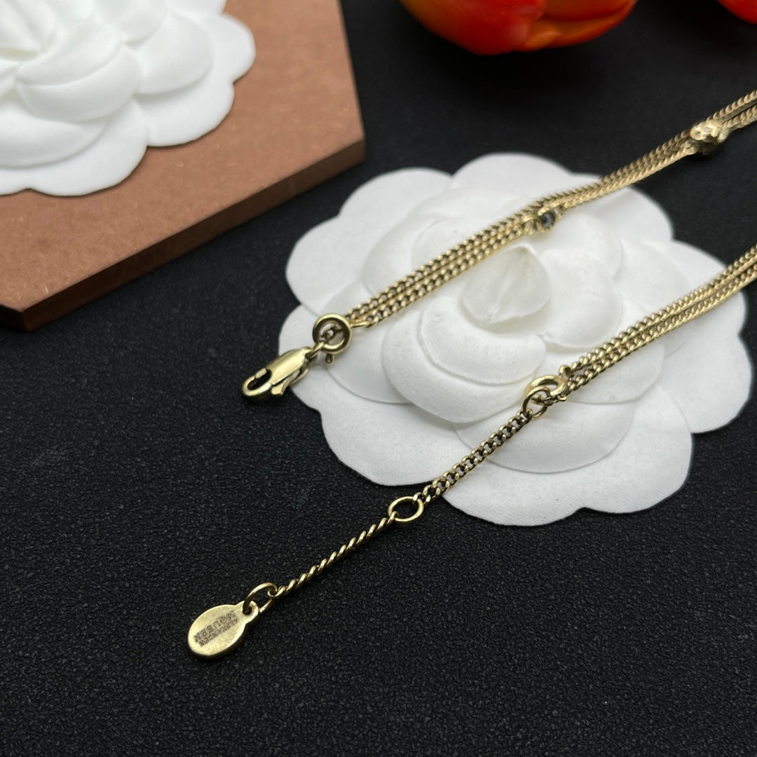 Alexander McQueen Bar and Bead Chain necklace in Gold Tone, detail view 6