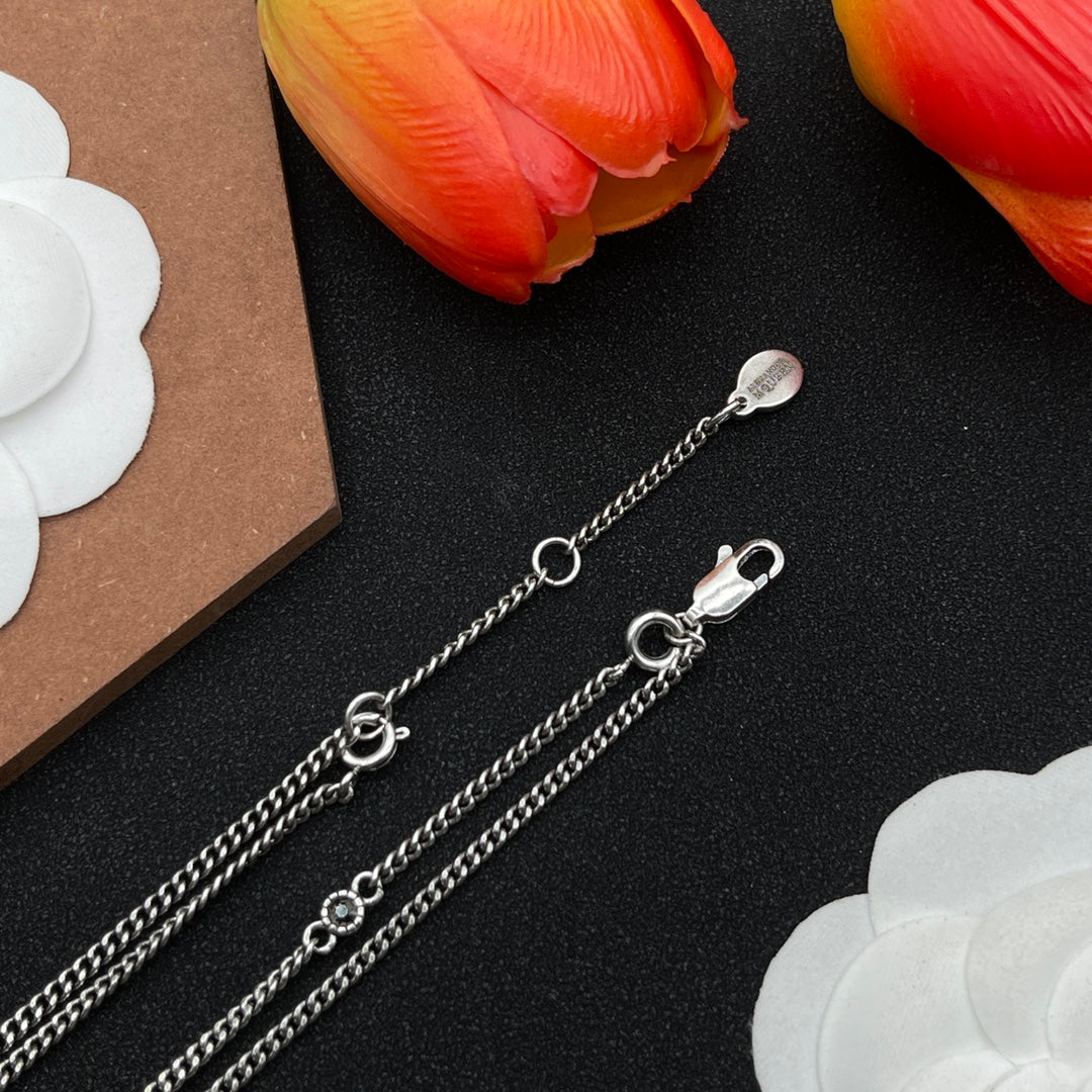 Alexander McQueen Bar and Bead Chain necklace in Silver Tone, detail view 9