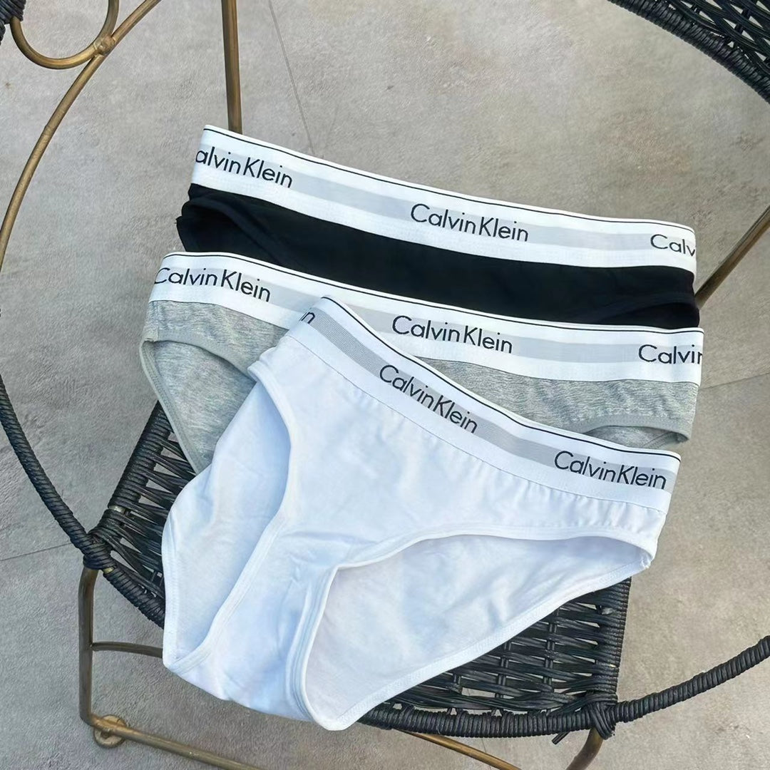 Calvin Klein Grey White Letter Edges Women's Briefs, image 6