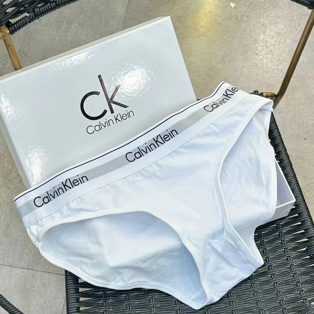 Calvin Klein Grey White Letter Edges Women's Briefs, image 5