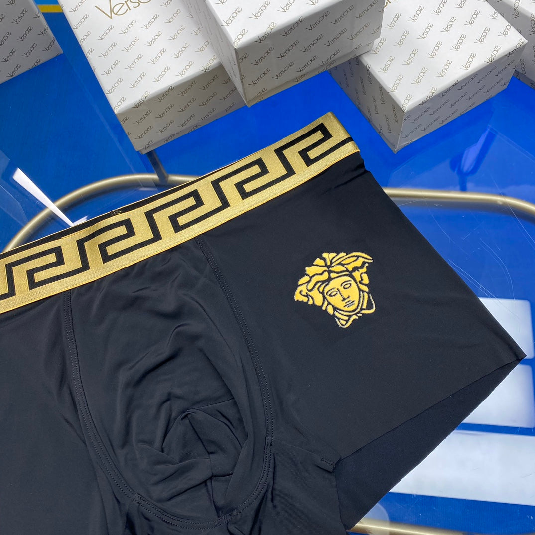 Versace Blue Grey Gold Key Large Face Boxer Briefs, image 8