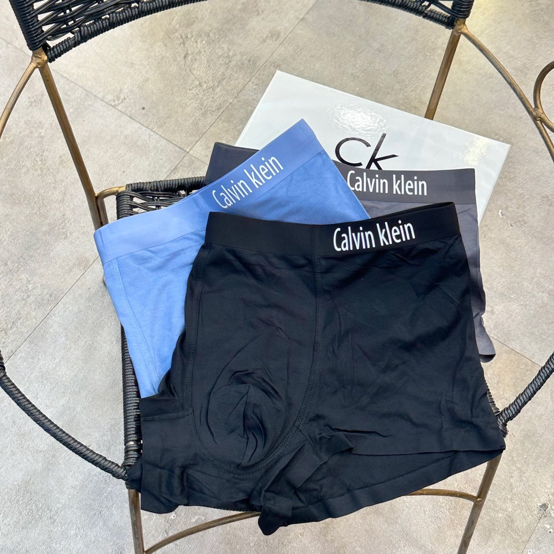 Calvin Klein Light Blue Black Waistband Boxer Briefs, image 6