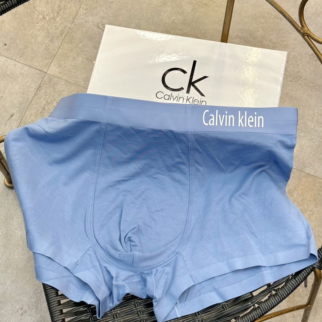 Calvin Klein Light Blue Black Waistband Boxer Briefs, image 3