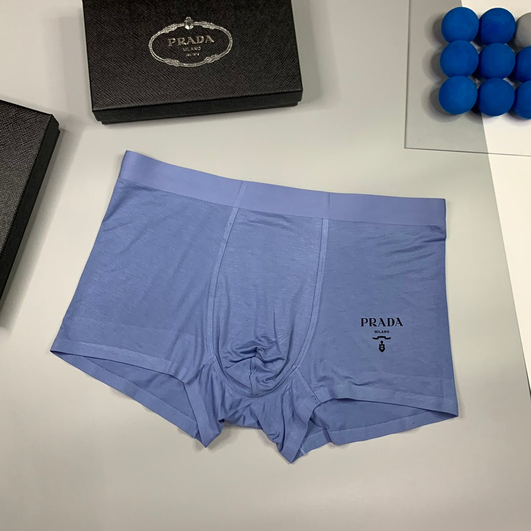 Prada Lavender Peach Navy Small Text Boxer Briefs, image 4
