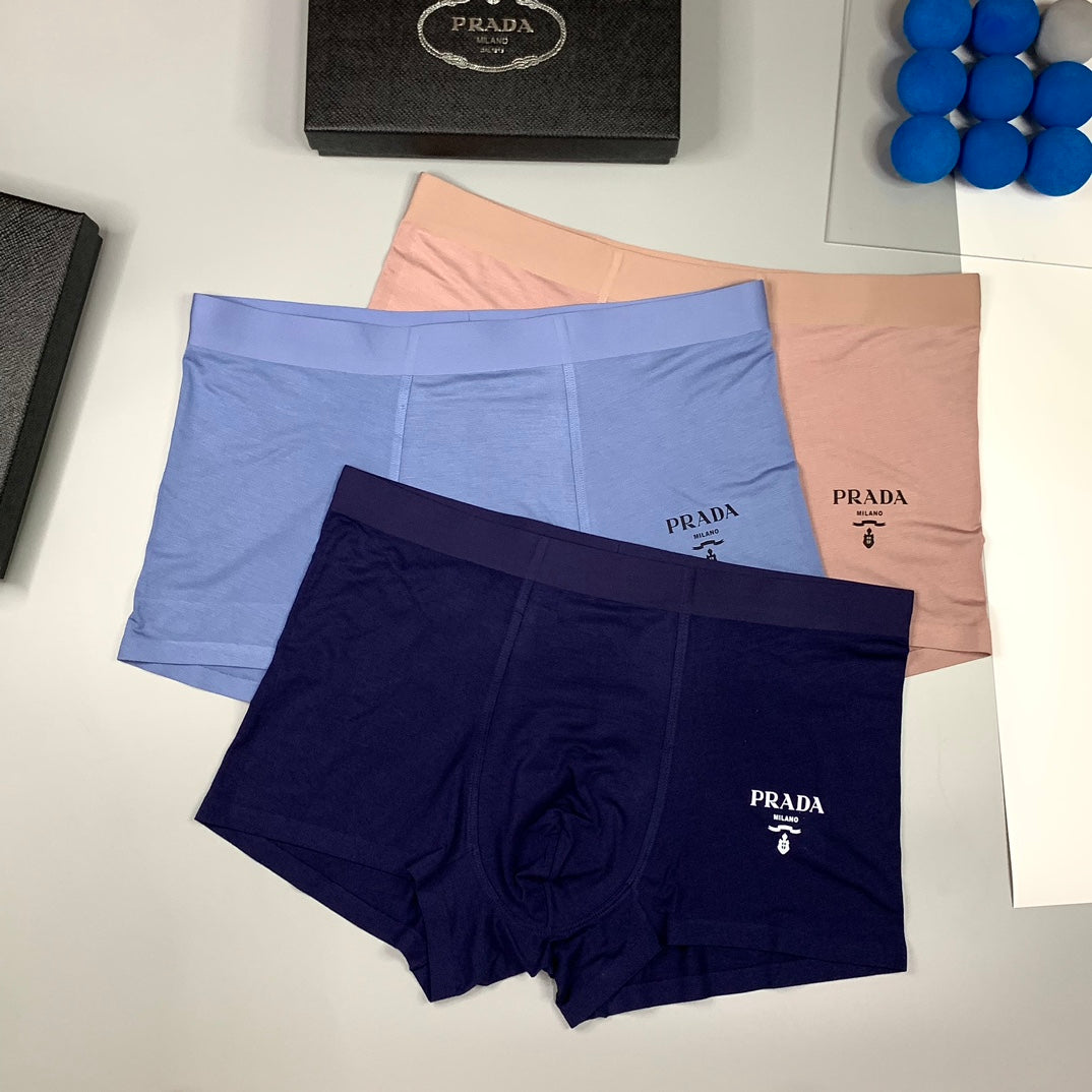 Prada Lavender Peach Navy Small Text Boxer Briefs, image 2