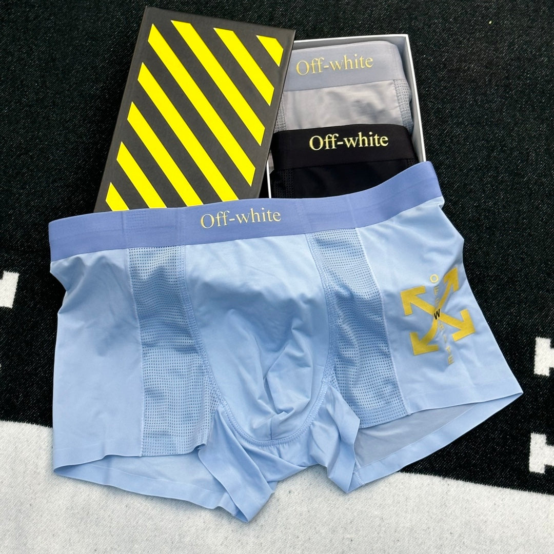 Off-White Grey Yellow Arrow Patch Waist Boxer Briefs, image 6