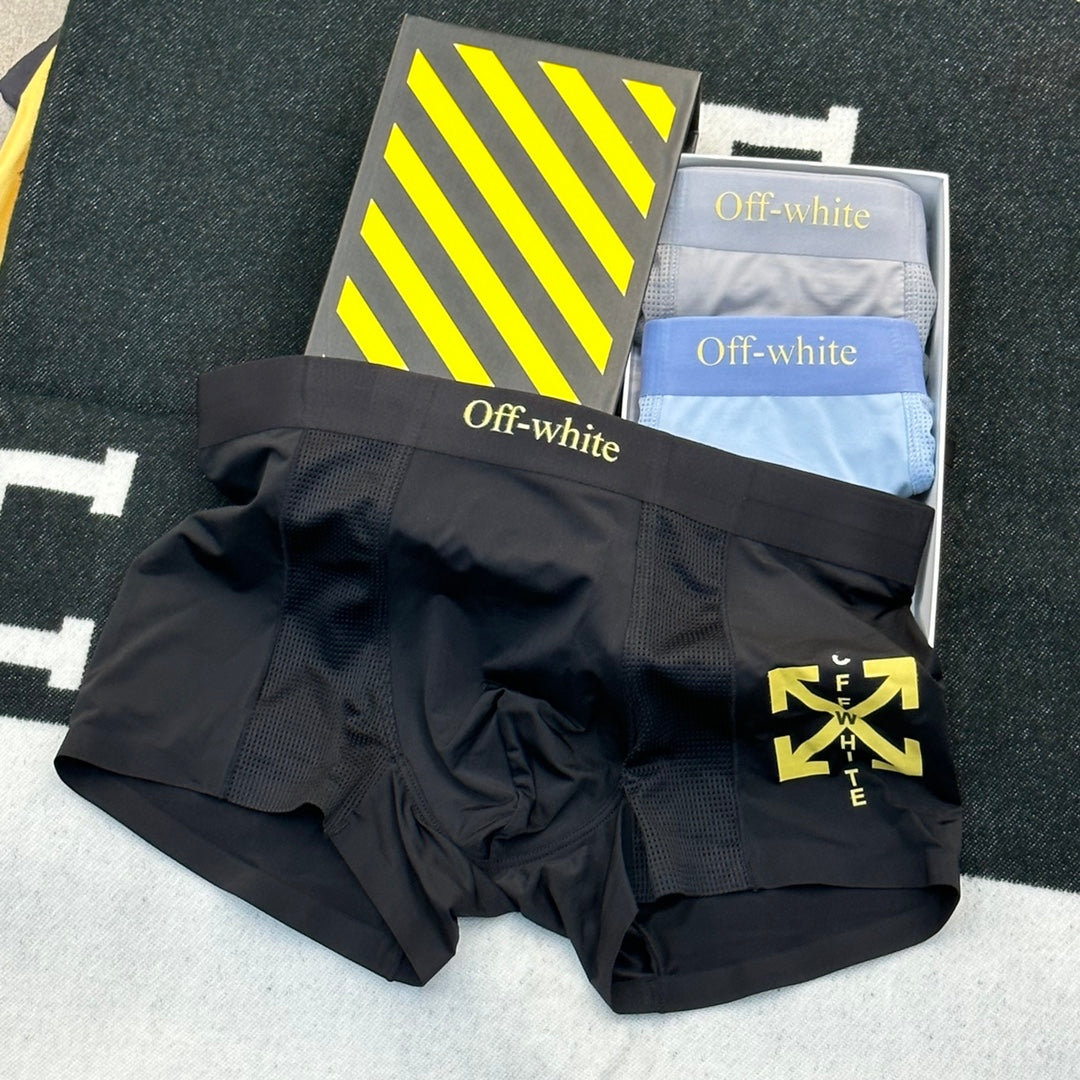 Off-White Grey Yellow Arrow Patch Waist Boxer Briefs, image 7