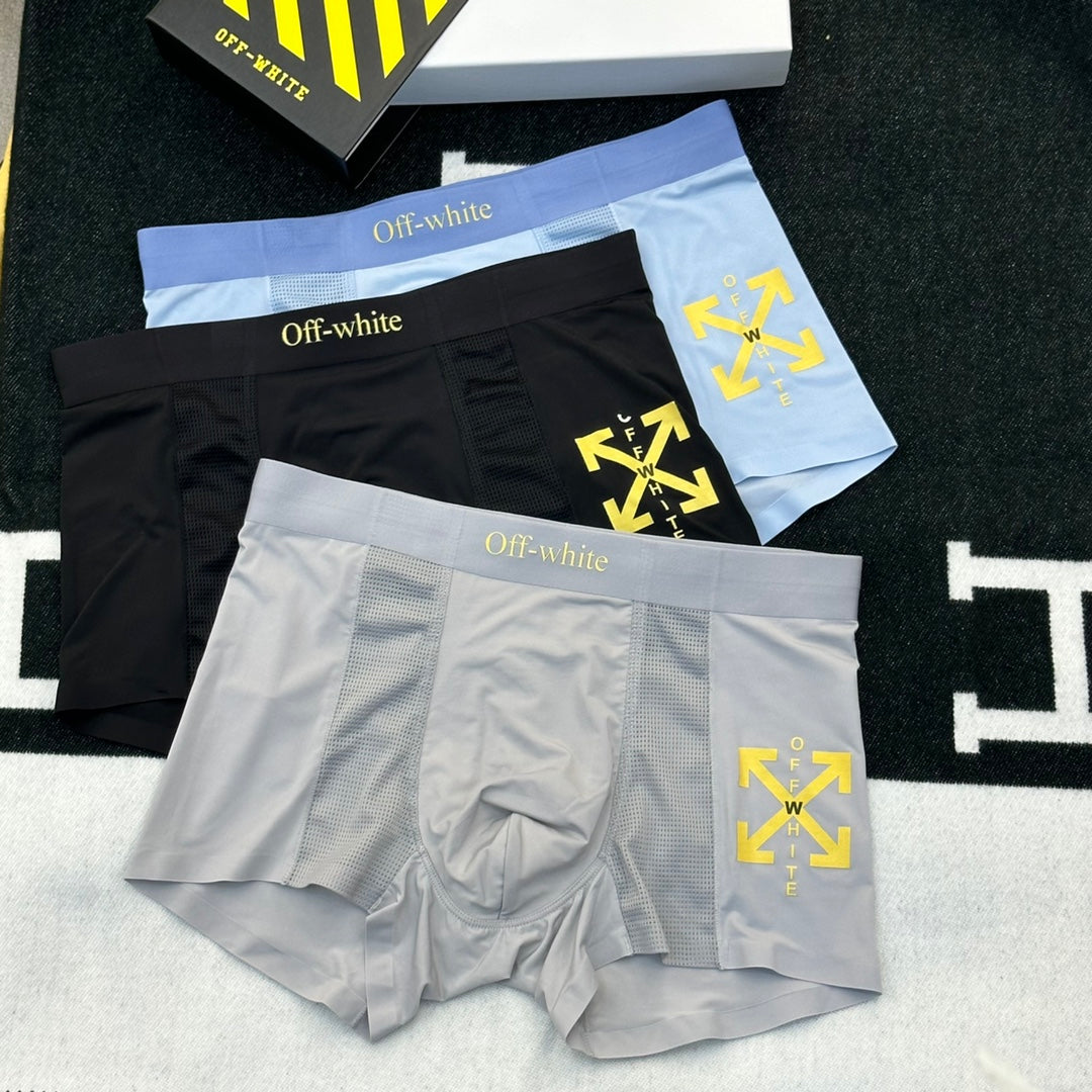 Off-White Grey Yellow Arrow Patch Waist Boxer Briefs, image 5