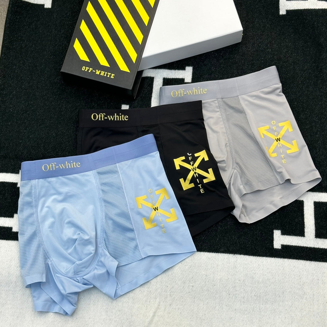 Off-White Grey Yellow Arrow Patch Waist Boxer Briefs, image 8