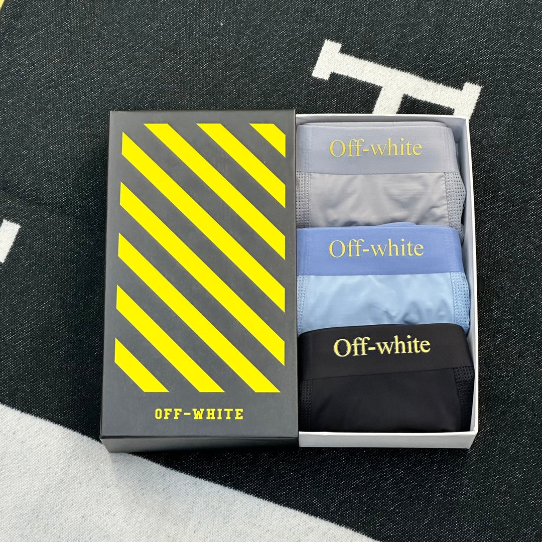 Off-White Grey Yellow Arrow Patch Waist Boxer Briefs, image 9