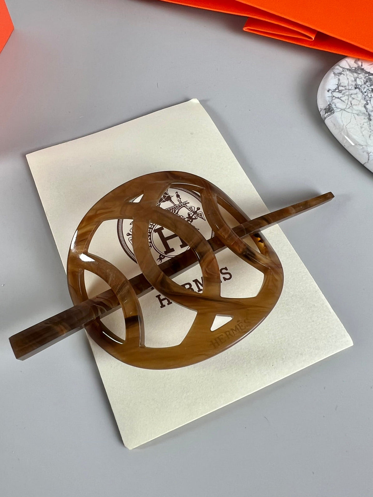 Hermès Brown Hair Stick – Style 02 - image 2