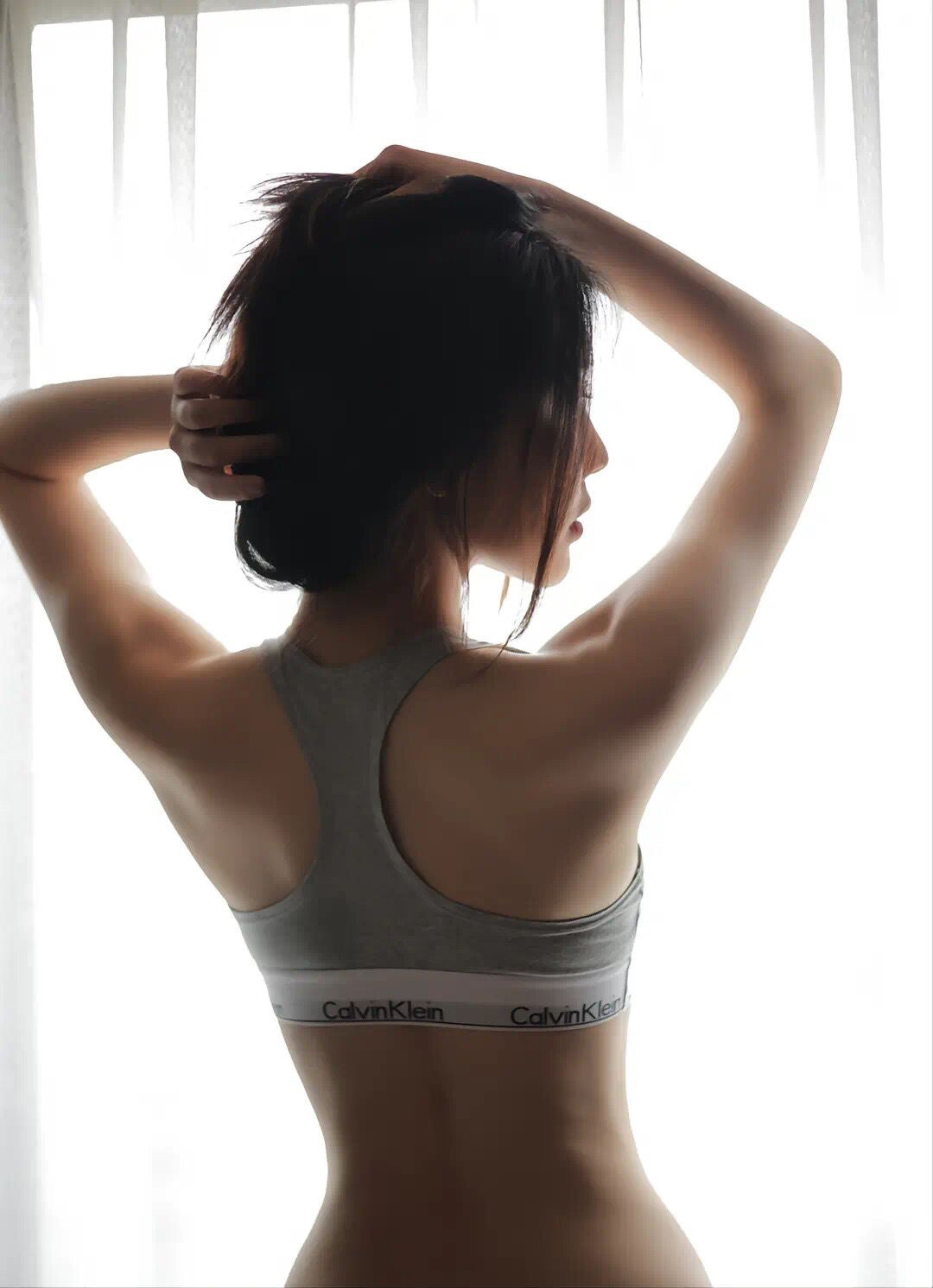Calvin Klein Black White Bralette Model Set Bralette and Brief Set, image 3