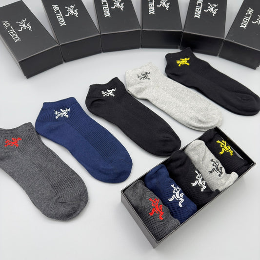 Arc'teryx Neutral Small Coloured Bird No-Show Socks, image 1