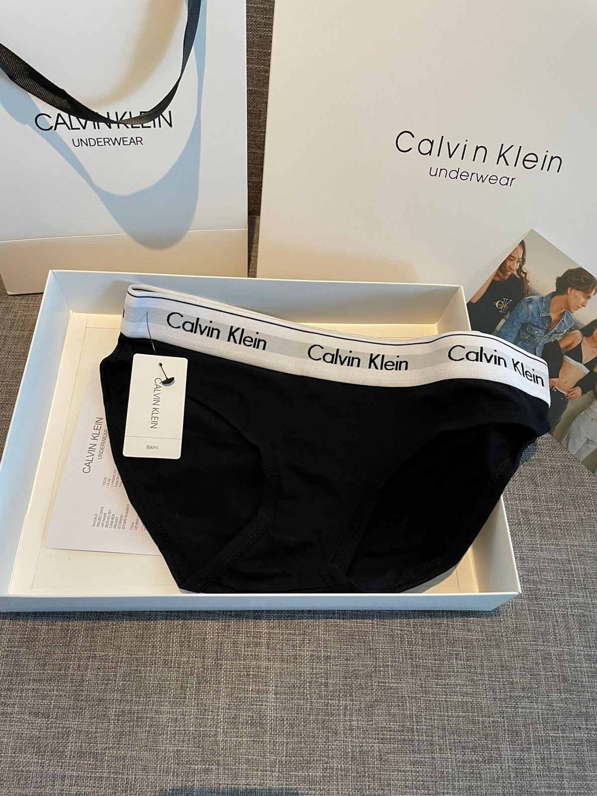 Calvin Klein Black Cross Strap Set Bralette and Brief Set, image 9
