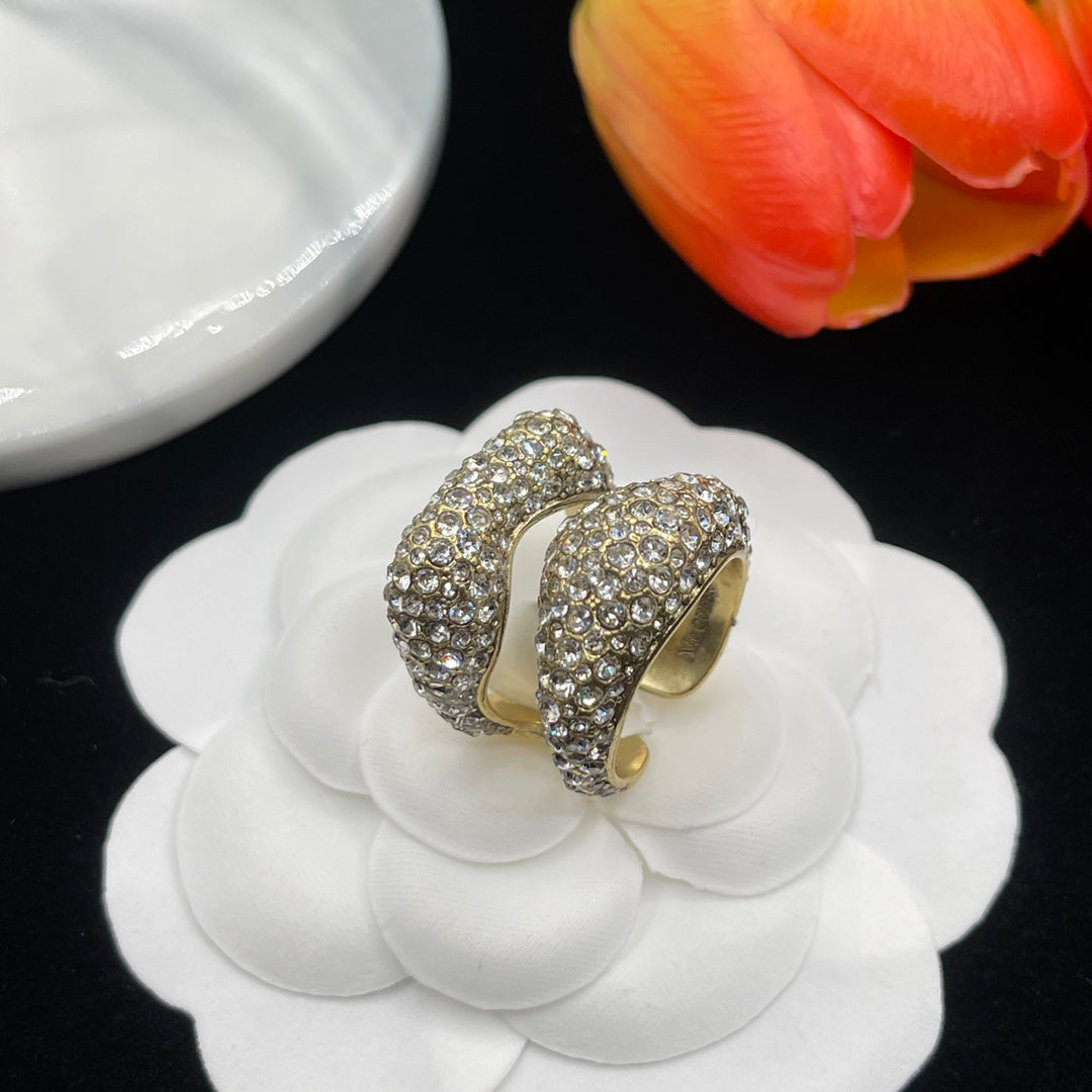 Alexander McQueen Pavé Sculpted Knot ring in Gold Tone, detail view 11