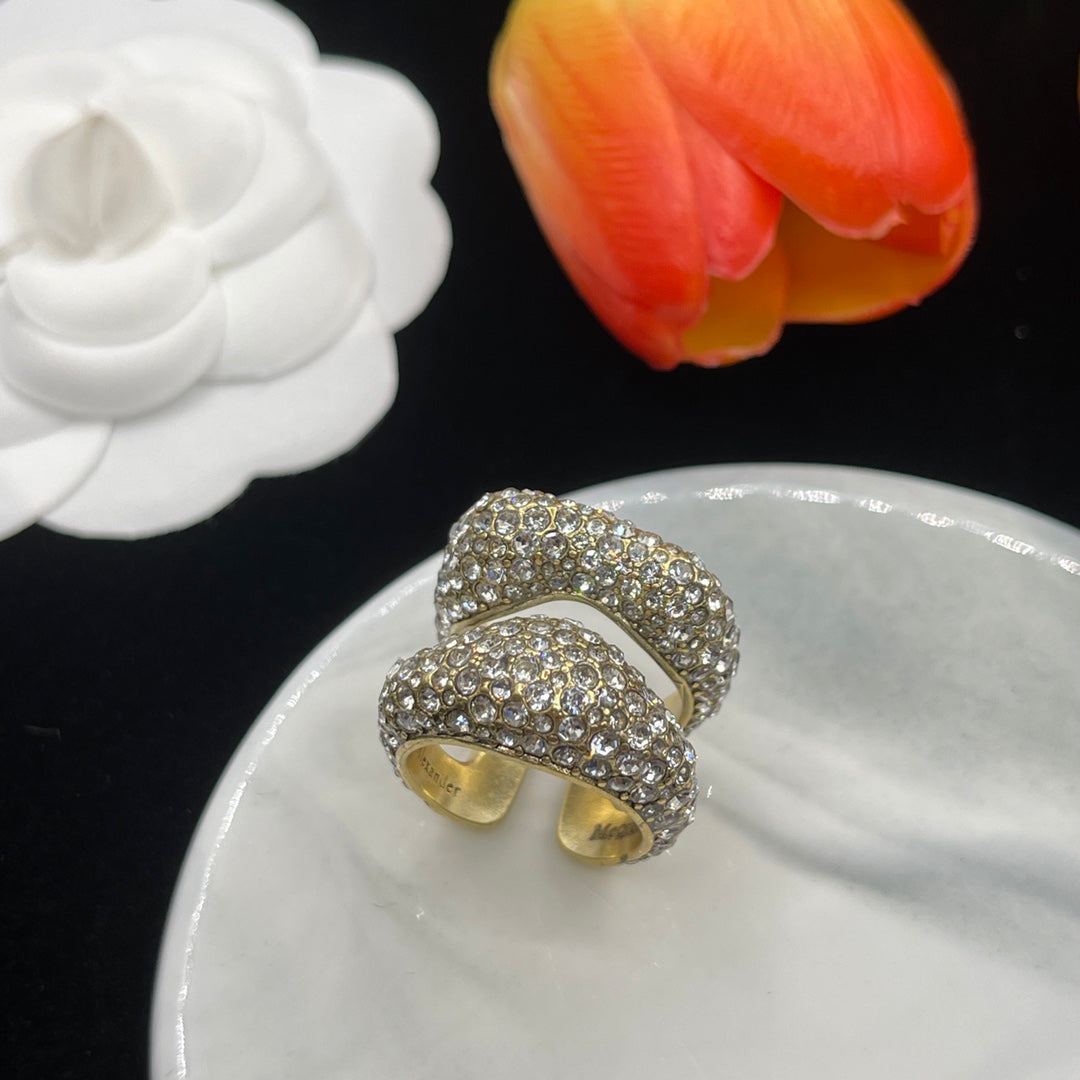 Alexander McQueen Pavé Sculpted Knot ring in Gold Tone, detail view 9