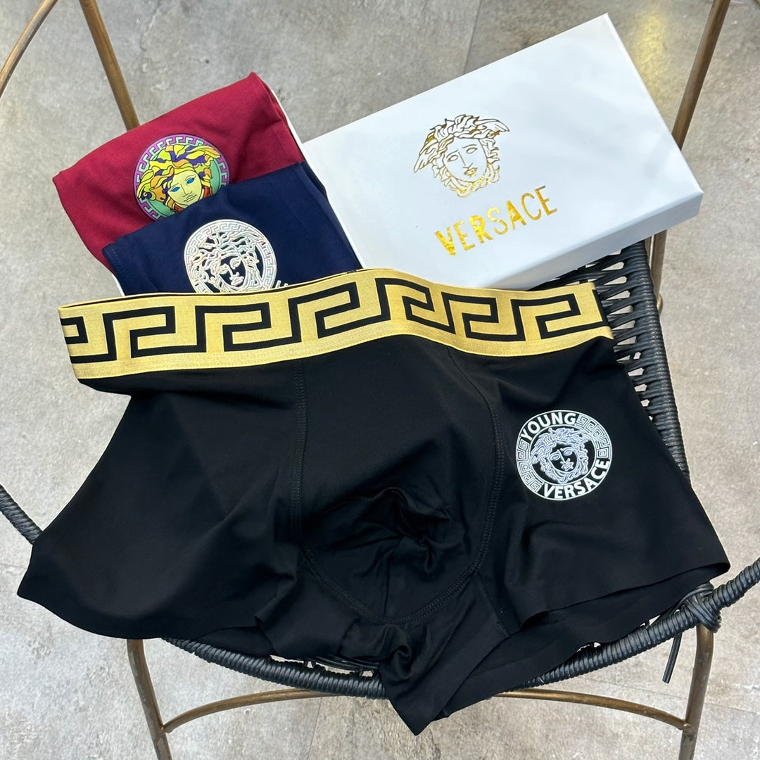 Versace Blue Red Green Broad Key Bands Boxer Briefs, image 5