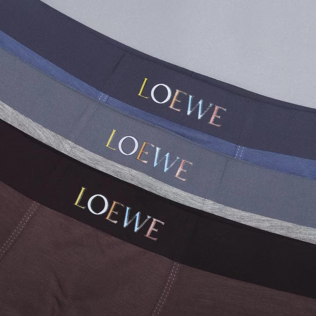 Loewe Grey Burgundy Blue Small Multicolour Anagram Boxer Briefs, image 6