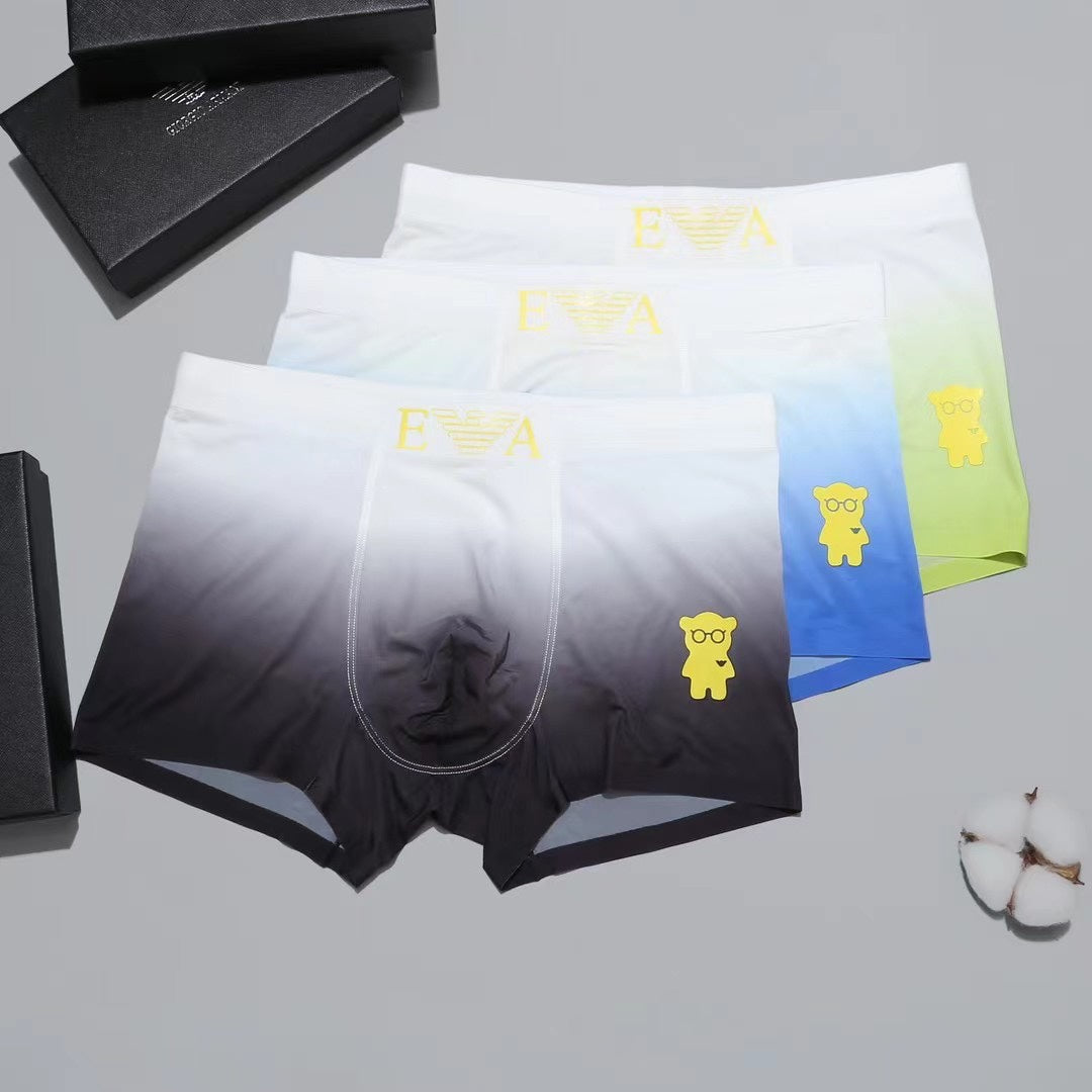 Emporio Armani Soft Blue Gradient Panels Boxer Briefs, image 3