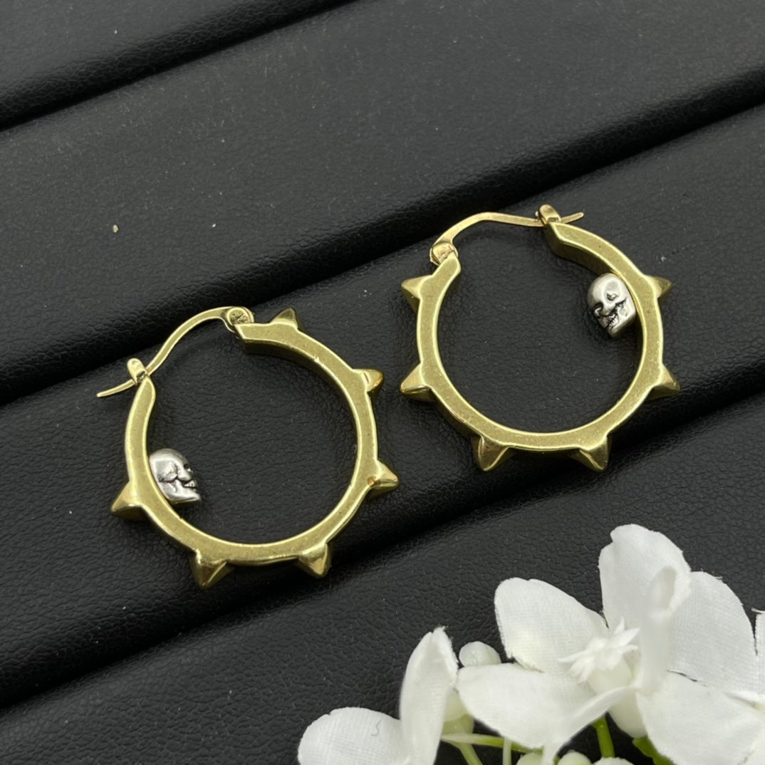 Alexander McQueen Thorn Hoop earrings in Gold Tone, main view