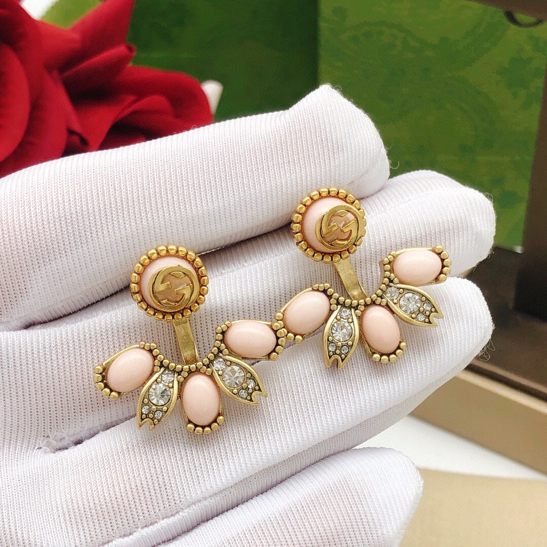 Gucci Floral Pink Stud Earrings - image 2