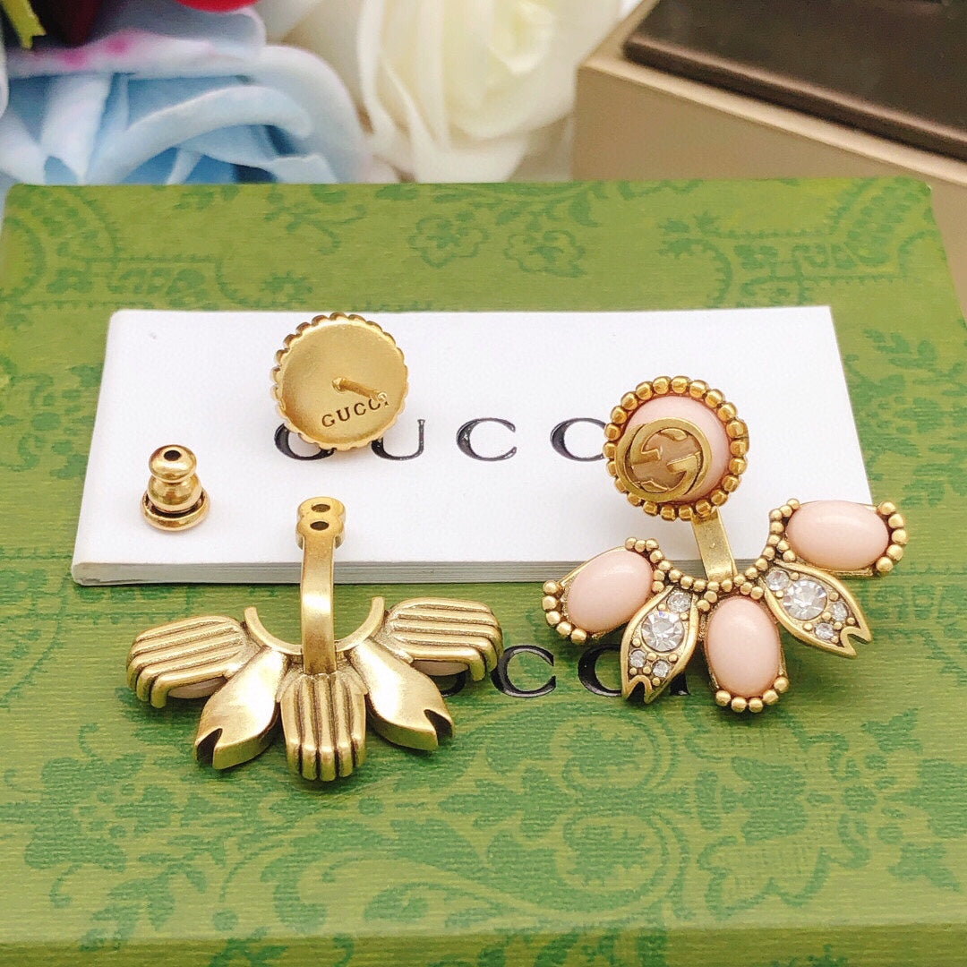 Gucci Floral Pink Stud Earrings - image 8