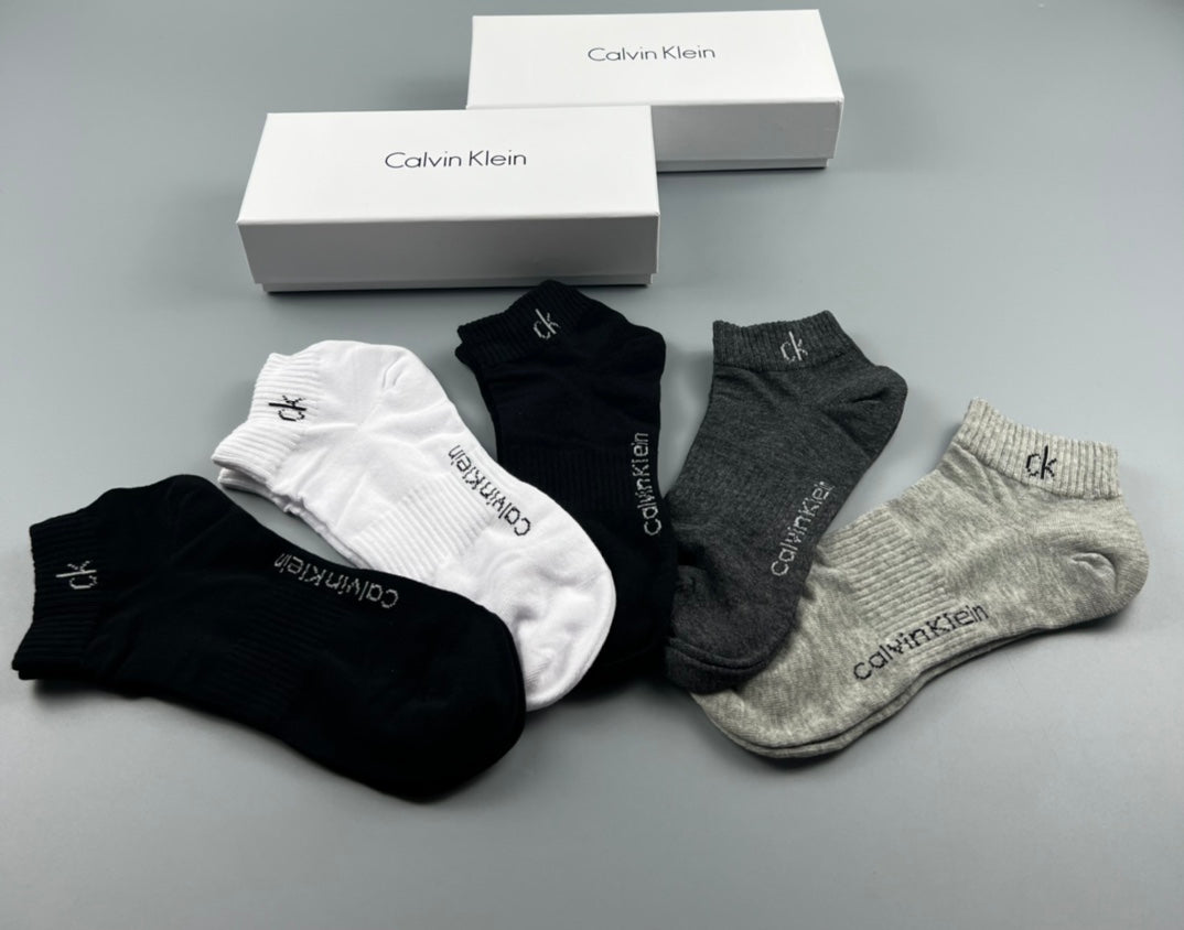 Calvin Klein Black White Grey Low Cut No-Show Socks, image 3