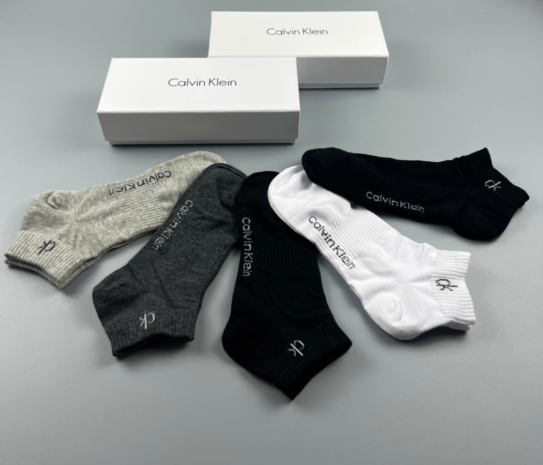 Calvin Klein Black White Grey Low Cut No-Show Socks, image 2