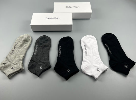 Calvin Klein Black White Grey Low Cut No-Show Socks, image 1