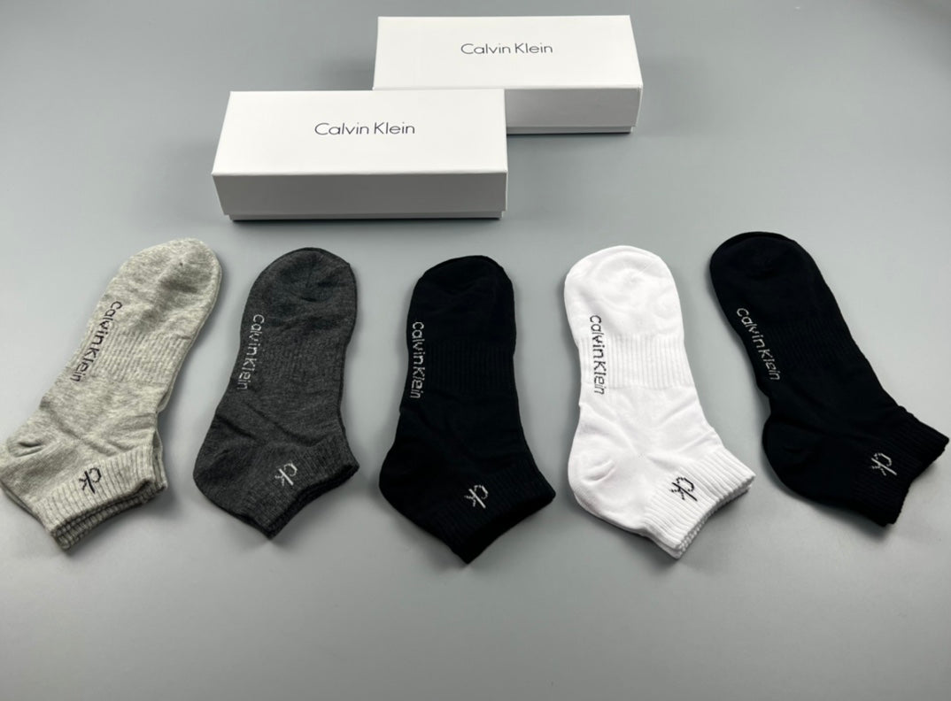 Calvin Klein Black White Grey Low Cut No-Show Socks, image 1