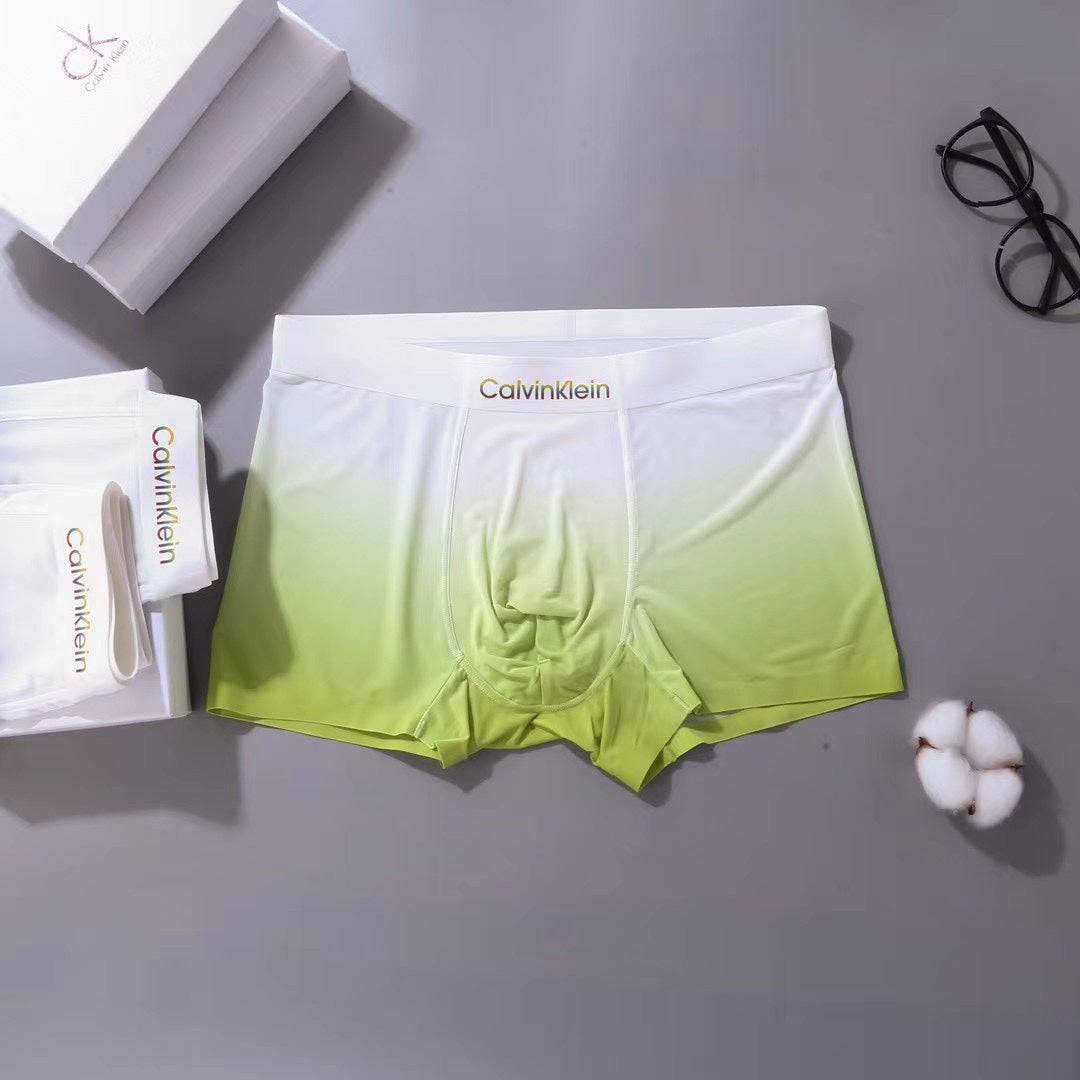 Calvin Klein Blue Gradient White Waistband Boxer Briefs, image 8