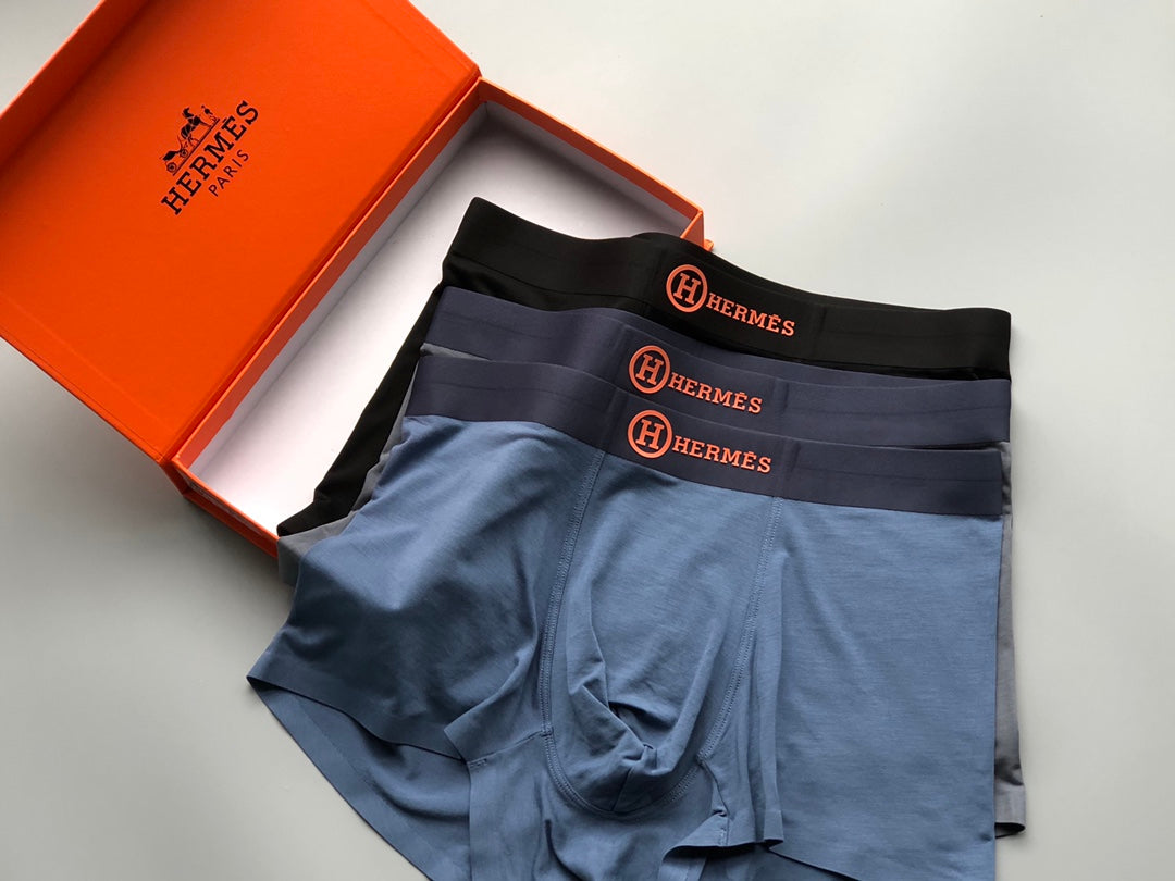 Hermès Boxed Dark Circular H Marks Boxer Briefs, image 3