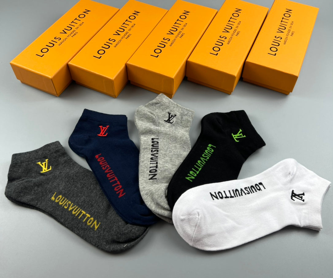 Louis Vuitton Neutral Small Coloured Monogram Crew Socks, image 3