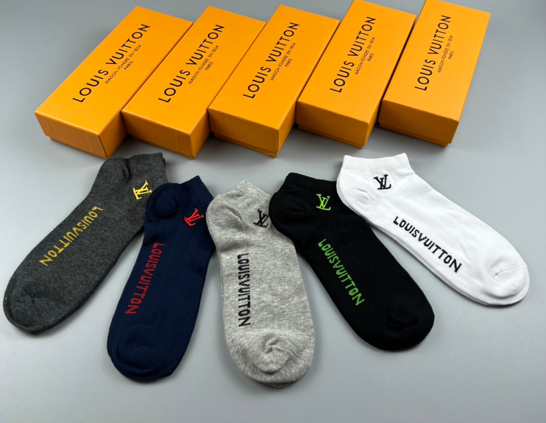 Louis Vuitton Neutral Small Coloured Monogram Crew Socks, image 2