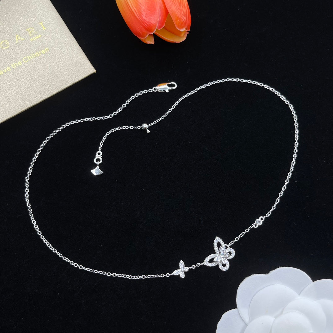 Graff Butterfly Pendant necklace in Silver Tone, detail view 15