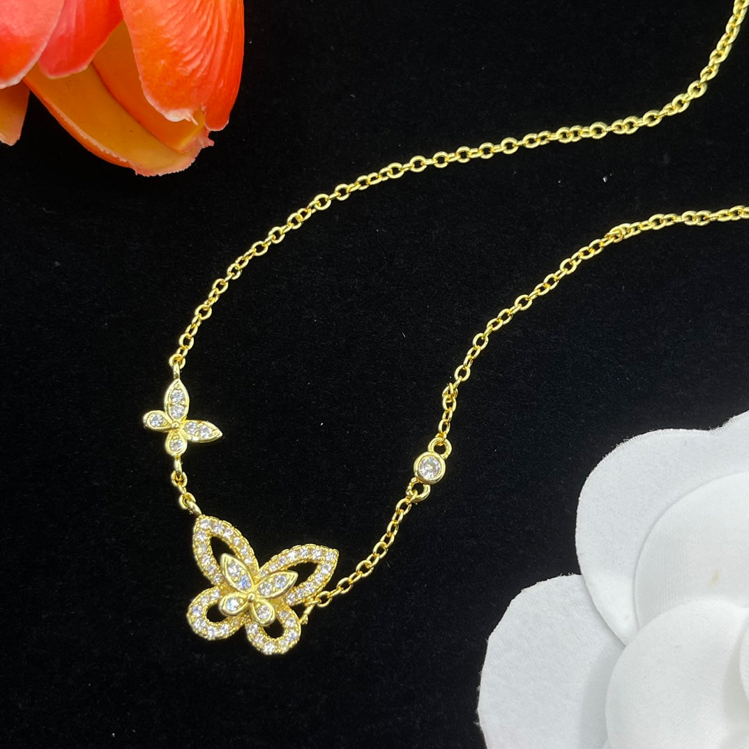 Graff Butterfly Pendant necklace in Gold Tone, detail view 2