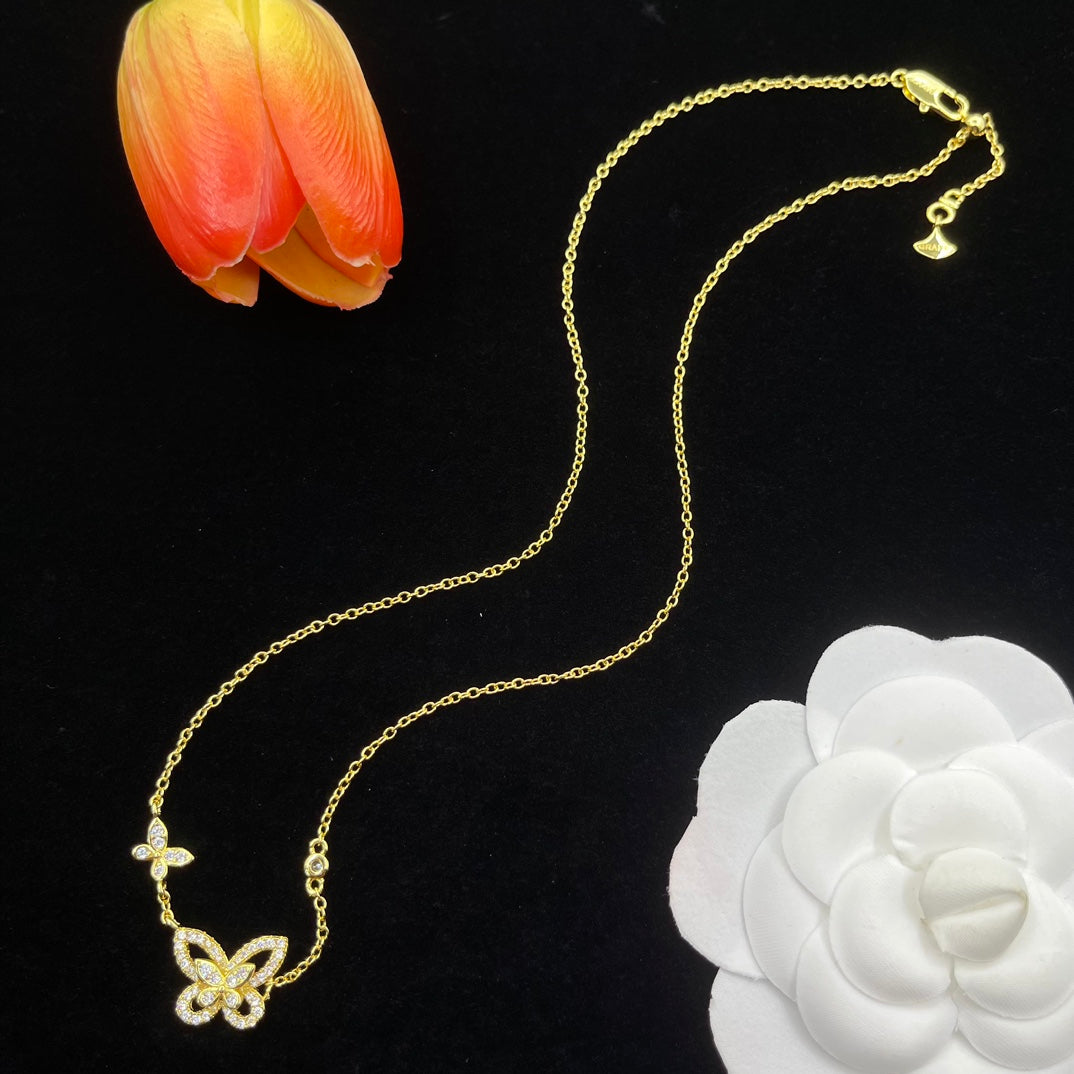 Graff Butterfly Pendant necklace in Gold Tone, main view