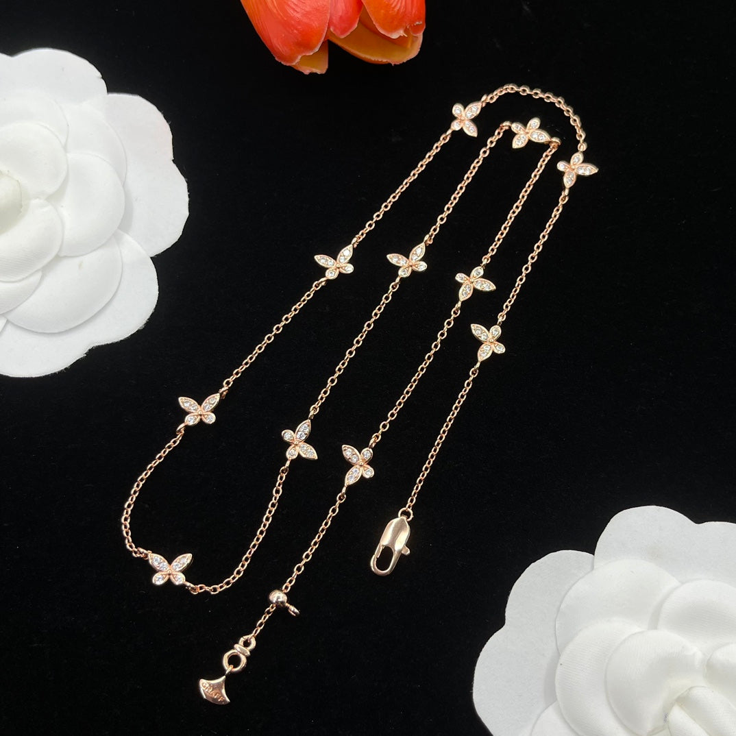 Graff Star Station Chain necklace in Rose Gold Tone, detail view 5