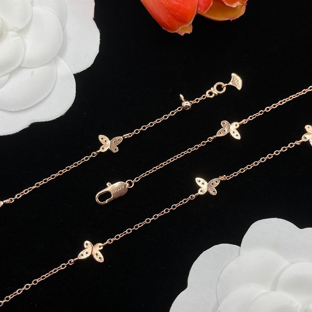 Graff Star Station Chain necklace in Rose Gold Tone, detail view 6