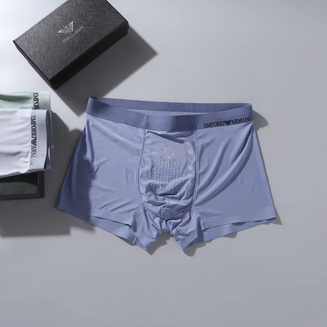 Emporio Armani Grey Lilac Hanging Trio Boxer Briefs, image 7