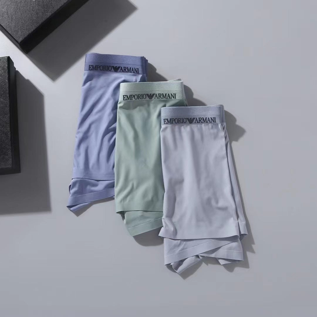 Emporio Armani Grey Lilac Hanging Trio Boxer Briefs, image 5