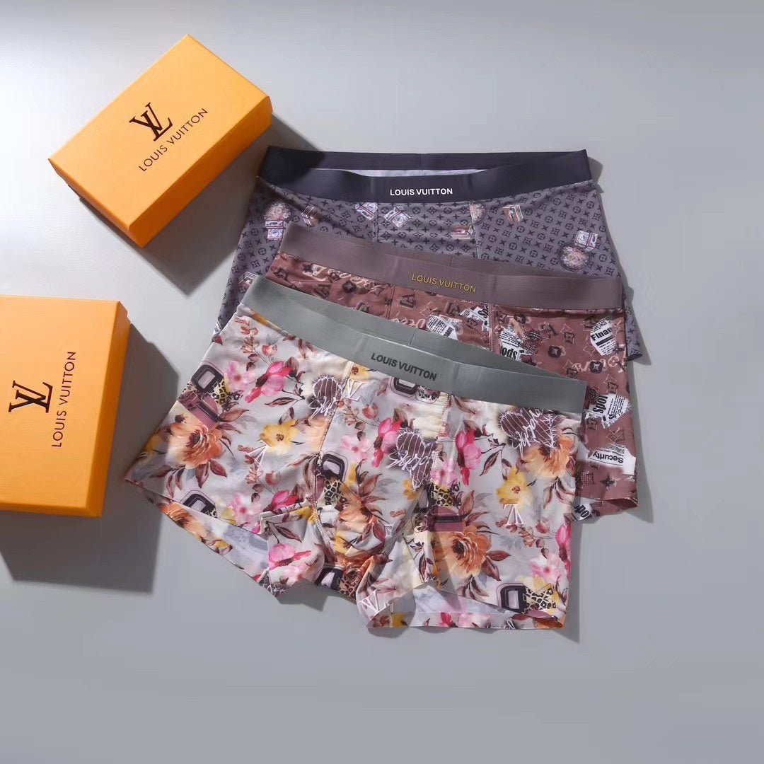 Louis Vuitton Multicolour Dense Floral Print Boxer Briefs, image 1