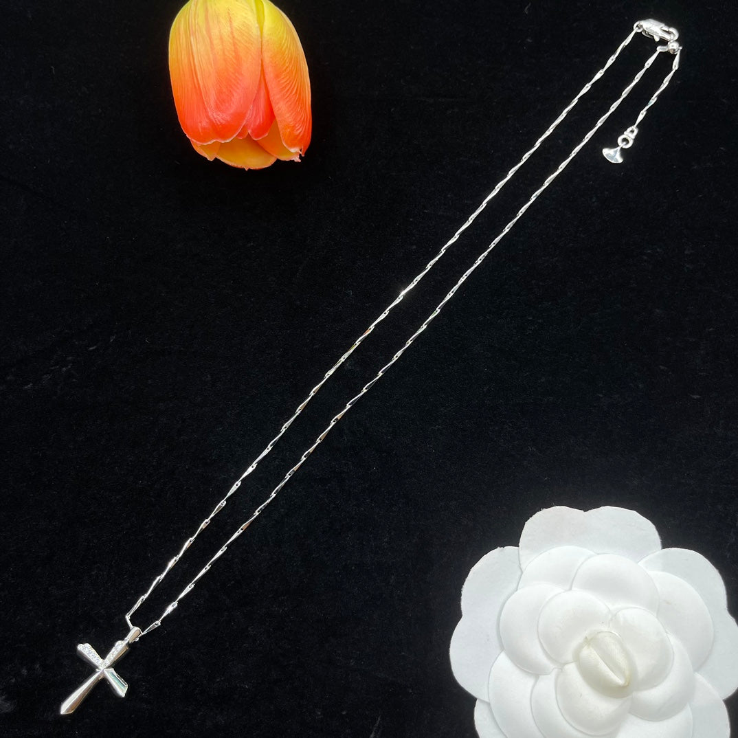 Graff Cross Pendant necklace in Silver Tone, detail view 20