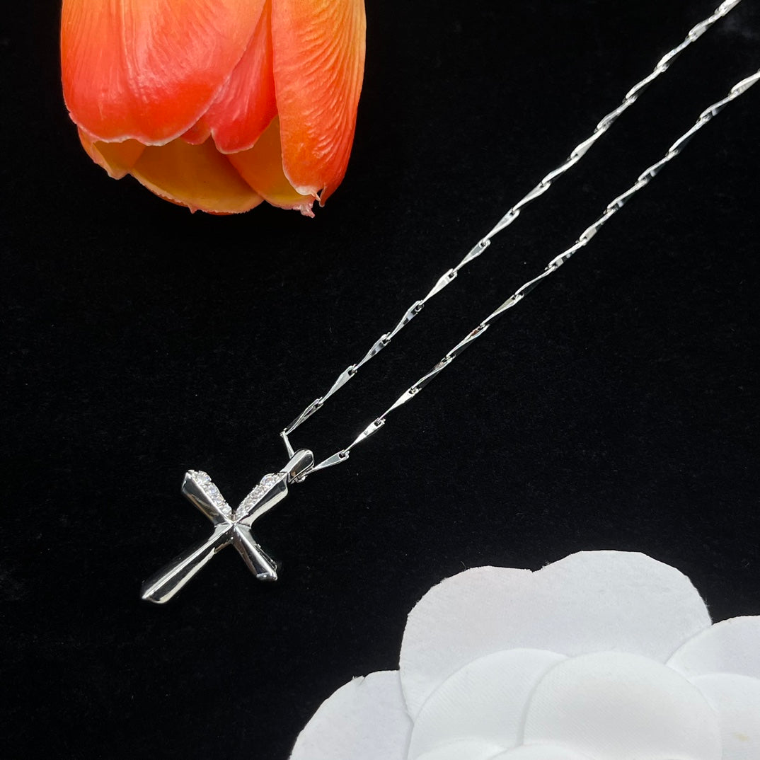 Graff Cross Pendant necklace in Silver Tone, detail view 21