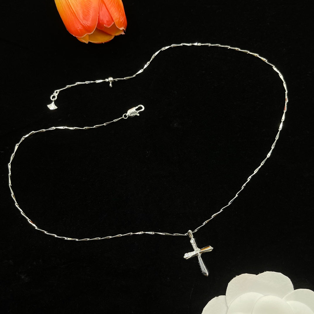 Graff Cross Pendant necklace in Silver Tone, detail view 19
