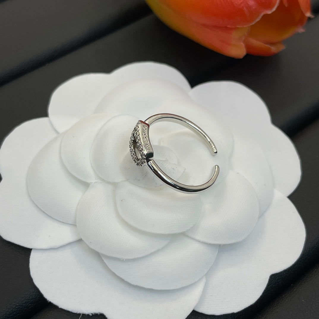 Messika Slim Open Link ring in Silver Tone, detail view 18