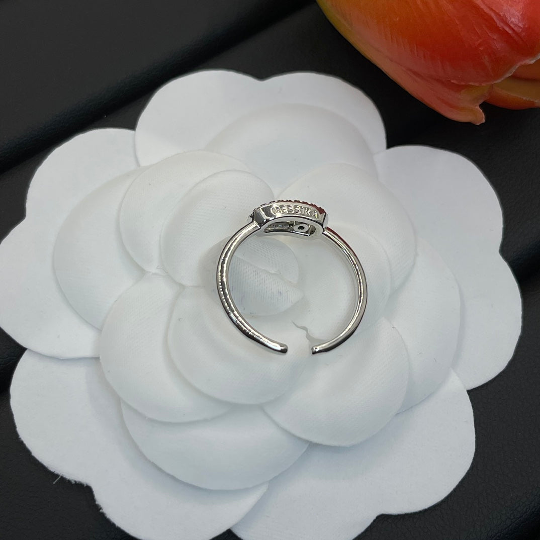 Messika Slim Open Link ring in Silver Tone, detail view 20