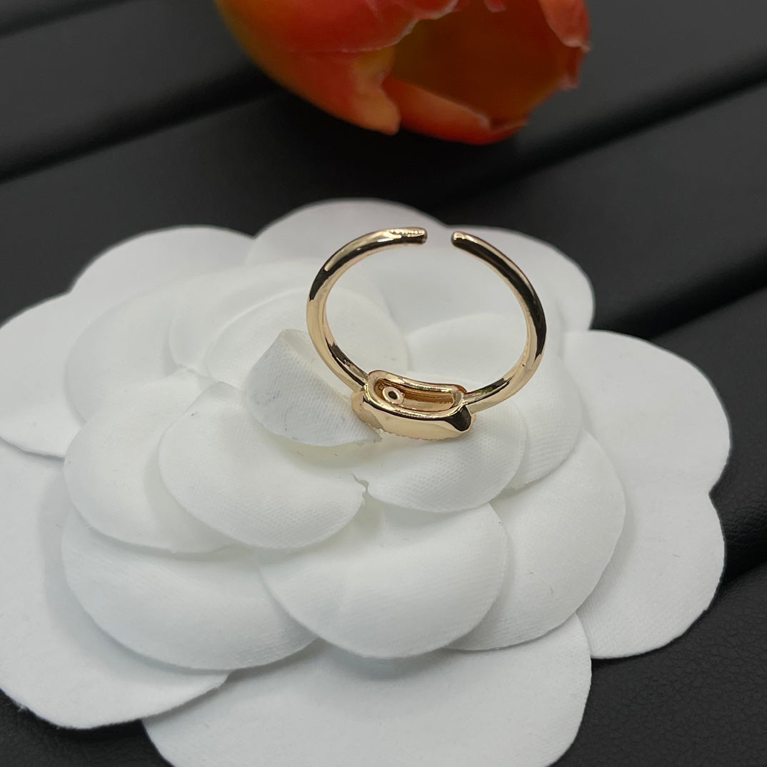Messika Slim Open Link ring in Rose Gold Tone, detail view 12