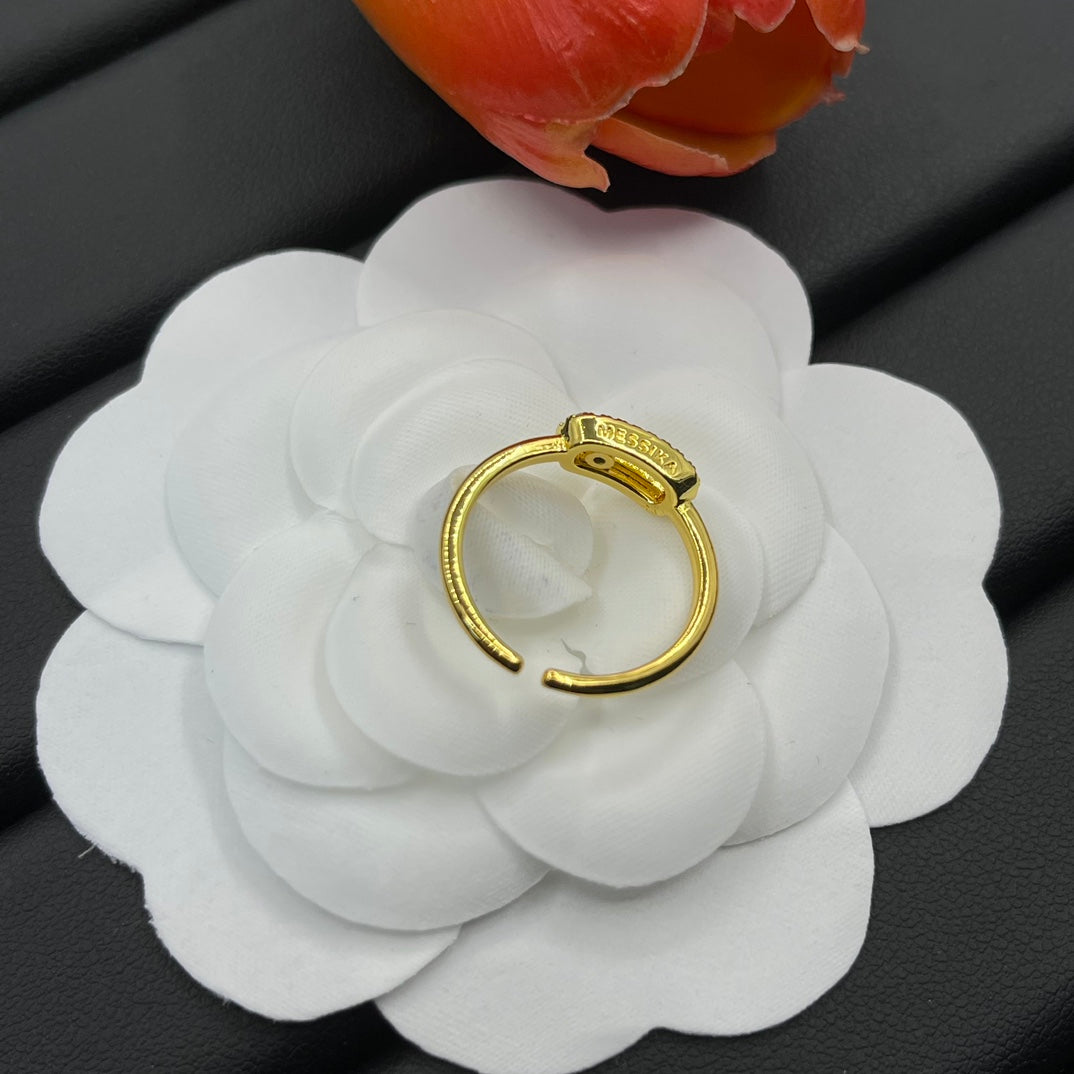 Messika Slim Open Link ring in Gold Tone, detail view 6